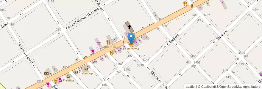 Mapa de ubicacion de La Reforma en Argentinië, Buenos Aires, Partido De La Matanza, Lomas Del Mirador.