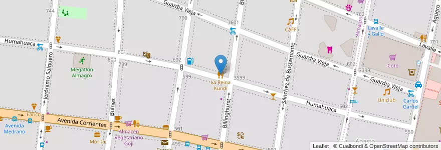 Mapa de ubicacion de La Reina Kundi, Almagro en آرژانتین, Ciudad Autónoma De Buenos Aires, Comuna 5, Buenos Aires.