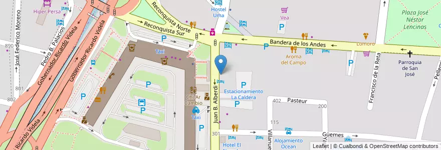 Mapa de ubicacion de La Revancha en Arjantin, Şili, Mendoza, Departamento Guaymallén, Distrito San José.