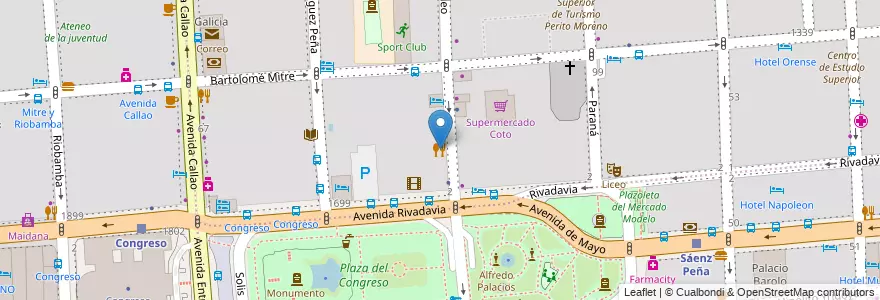 Mapa de ubicacion de La Reverde Parilla Vegana, San Nicolas en الأرجنتين, Ciudad Autónoma De Buenos Aires, Comuna 1, Buenos Aires.