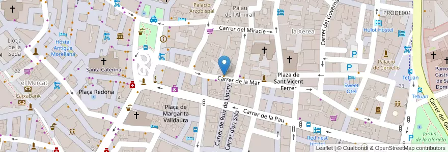 Mapa de ubicacion de La Riua en Spanien, Valencianische Gemeinschaft, Valencia, Comarca De València, Valencia.