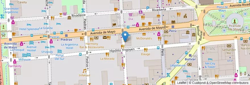 Mapa de ubicacion de La Robla Cooperativa, Montserrat en Argentinië, Ciudad Autónoma De Buenos Aires, Comuna 1, Buenos Aires.