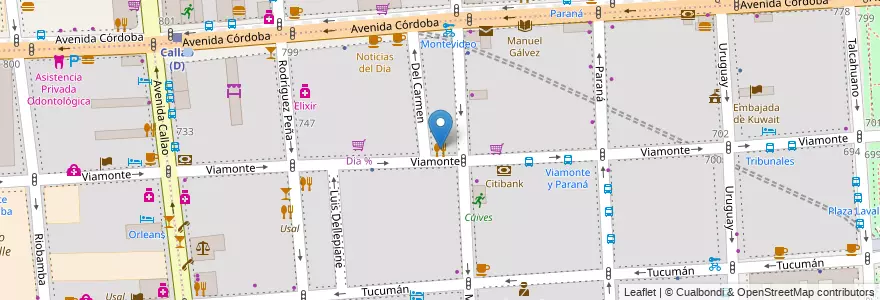 Mapa de ubicacion de La Robla, San Nicolas en Аргентина, Буэнос-Айрес, Comuna 1, Буэнос-Айрес.