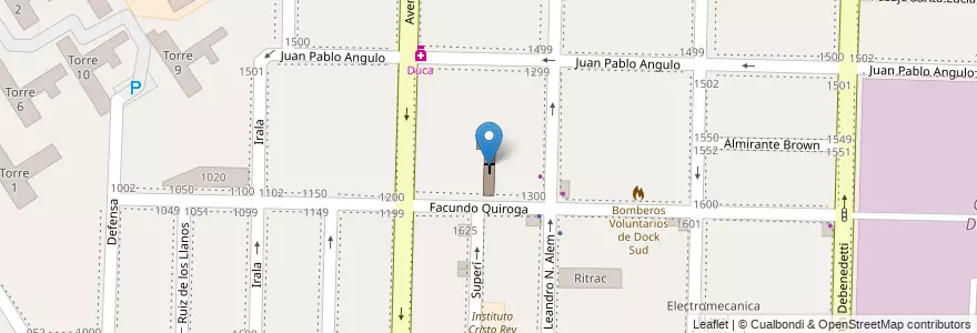 Mapa de ubicacion de La Roca Iglesia Cristiana en アルゼンチン, ブエノスアイレス州, Partido De Avellaneda, Dock Sud.