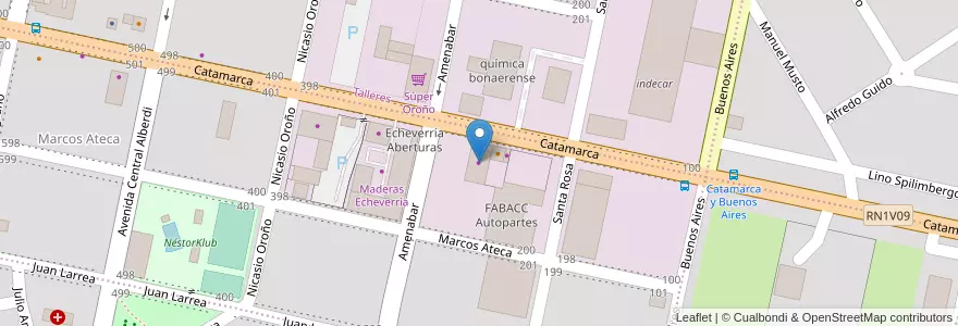 Mapa de ubicacion de La Romana en Argentinien, Santa Fe, Departamento San Lorenzo, Municipio De Roldán, Roldán.