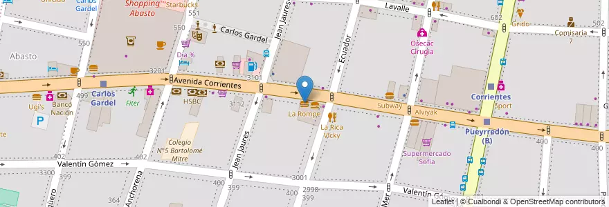 Mapa de ubicacion de La Rompe, Balvanera en 阿根廷, Ciudad Autónoma De Buenos Aires, Comuna 3, 布宜诺斯艾利斯.
