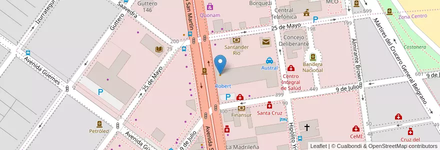 Mapa de ubicacion de La Rosa en アルゼンチン, サンタクルス州, チリ, Mercado De La Ciudad, Deseado, Caleta Olivia.