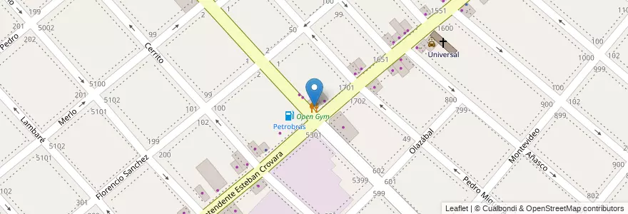 Mapa de ubicacion de La Rosa China en Arjantin, Buenos Aires, Partido De La Matanza, La Tablada.