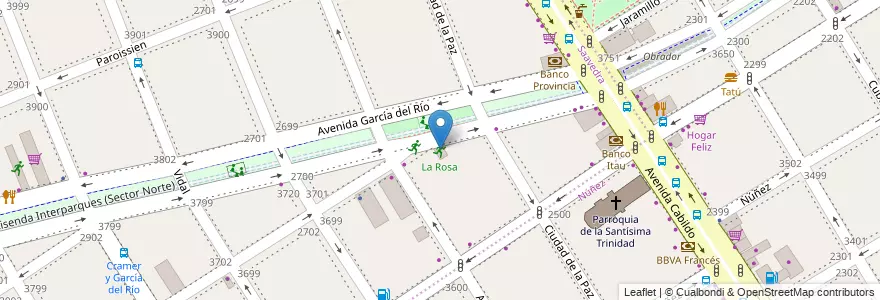 Mapa de ubicacion de La Rosa, Saavedra en آرژانتین, Ciudad Autónoma De Buenos Aires, Buenos Aires, Comuna 13.
