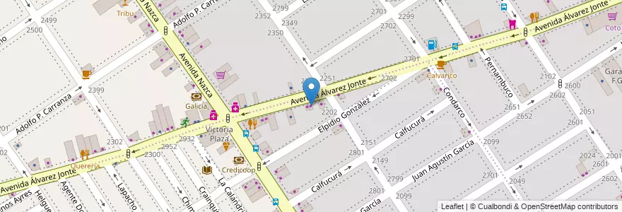 Mapa de ubicacion de La Rosa, Villa Santa Rita en Argentine, Ciudad Autónoma De Buenos Aires, Buenos Aires, Comuna 11.