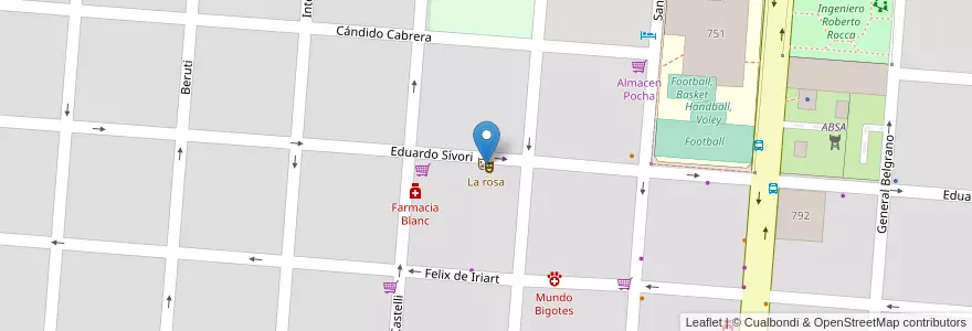 Mapa de ubicacion de La rosa en الأرجنتين, بوينس آيرس, Partido De Campana.