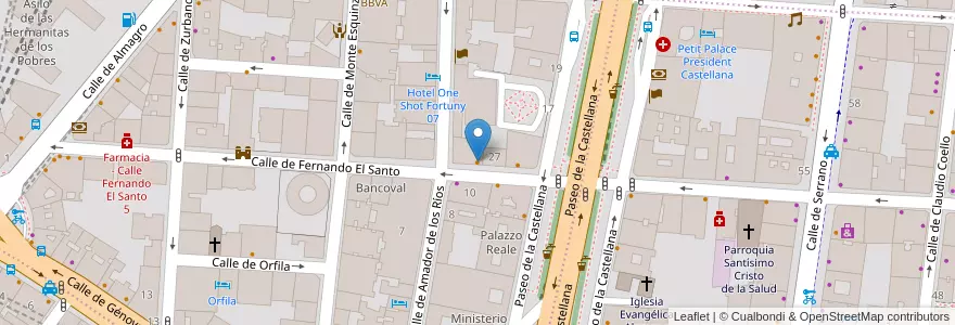 Mapa de ubicacion de La Rotisserie en 스페인, Comunidad De Madrid, Comunidad De Madrid, Área Metropolitana De Madrid Y Corredor Del Henares, 마드리드.