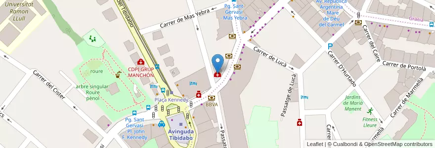 Mapa de ubicacion de LA Rotonda. consultes mèdiques en 西班牙, Catalunya, Barcelona, Barcelonès, Barcelona.