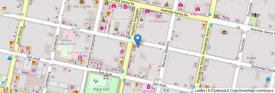 Mapa de ubicacion de La Ruca en Argentine, Santa Fe, Departamento Rosario, Municipio De Funes, Funes.