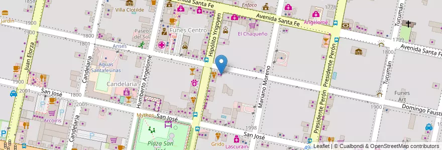 Mapa de ubicacion de La Ruca en Arjantin, Santa Fe, Departamento Rosario, Municipio De Funes, Funes.