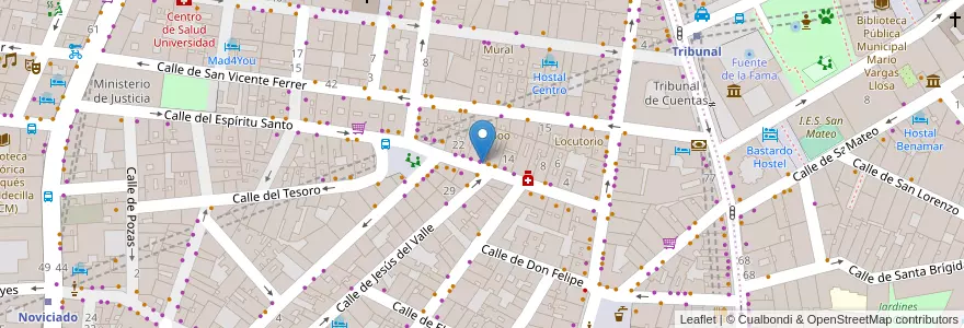 Mapa de ubicacion de La Rue en Испания, Мадрид, Мадрид, Área Metropolitana De Madrid Y Corredor Del Henares, Мадрид.