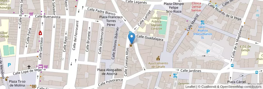 Mapa de ubicacion de La Rueda en إسبانيا, منطقة مدريد, منطقة مدريد, Área Metropolitana De Madrid Y Corredor Del Henares, Getafe.