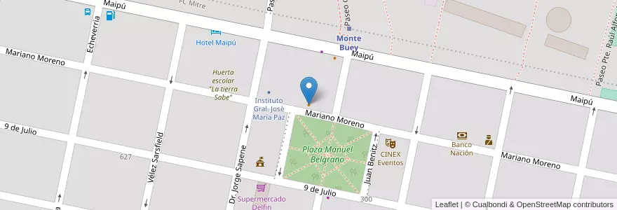 Mapa de ubicacion de La Rural en Argentine, Córdoba, Departamento Marcos Juárez, Pedanía Saladillo, Monte Buey.