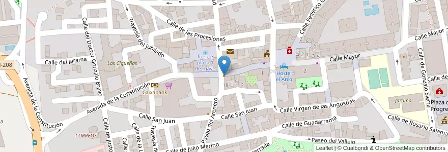 Mapa de ubicacion de La Sabana Café en Espagne, Communauté De Madrid, Communauté De Madrid, Cuenca Del Henares, Mejorada Del Campo.