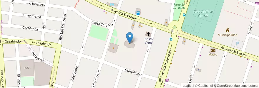 Mapa de ubicacion de La Sala Disco en Arjantin, Jujuy, Departamento Doctor Manuel Belgrano, Municipio De San Salvador De Jujuy.