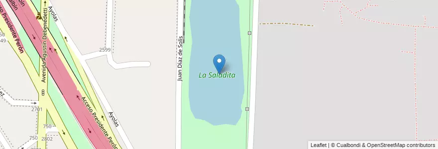 Mapa de ubicacion de La Saladita en アルゼンチン, ブエノスアイレス州, Partido De Avellaneda, Dock Sud.