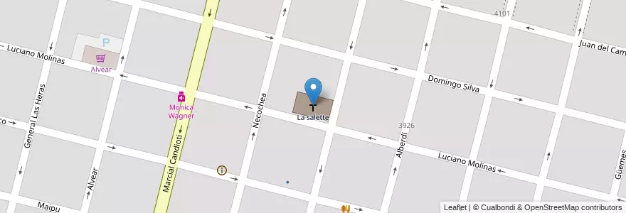 Mapa de ubicacion de La salette en الأرجنتين, سانتا في, إدارة العاصمة, سانتا في العاصمة, سانتا في.