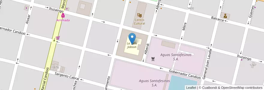 Mapa de ubicacion de La Salle Jobson en Argentine, Santa Fe, Departamento La Capital, Santa Fe Capital, Santa Fe.