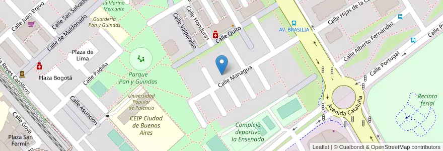 Mapa de ubicacion de La Salle Managua en スペイン, カスティーリャ・イ・レオン州, Palencia, Campos, Palencia.