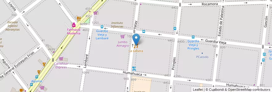 Mapa de ubicacion de La salsera, Almagro en Argentinië, Ciudad Autónoma De Buenos Aires, Buenos Aires.