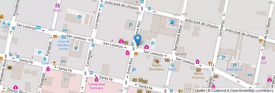 Mapa de ubicacion de La Sede en Argentinien, Santa Fe, Departamento Rosario, Municipio De Rosario, Rosario.