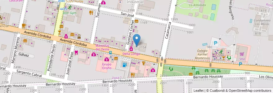 Mapa de ubicacion de La Segunda en Argentinië, Santa Fe, Departamento Rosario, Municipio De Funes, Funes.