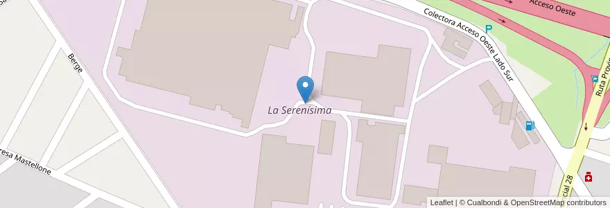 Mapa de ubicacion de La Serenísima en Arjantin, Buenos Aires, Partido De General Rodríguez.