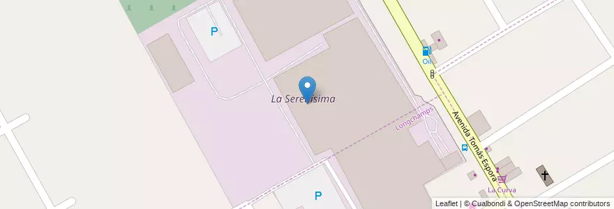 Mapa de ubicacion de La Serenísima en アルゼンチン, ブエノスアイレス州, Partido De Almirante Brown, Longchamps.