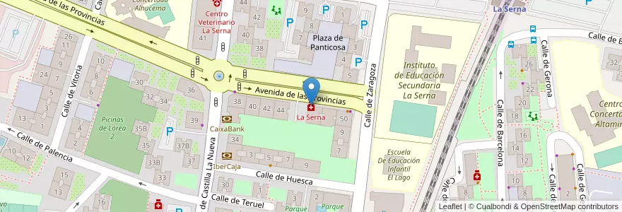 Mapa de ubicacion de La Serna en Spagna, Comunidad De Madrid, Comunidad De Madrid, Área Metropolitana De Madrid Y Corredor Del Henares, Fuenlabrada.