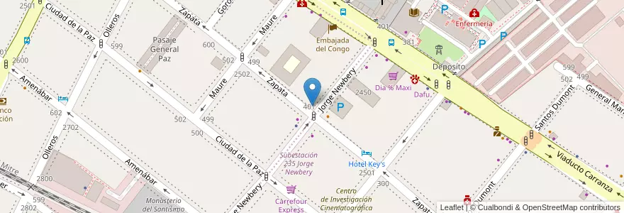 Mapa de ubicacion de La Silueta, Colegiales en آرژانتین, Ciudad Autónoma De Buenos Aires, Buenos Aires, Comuna 14.