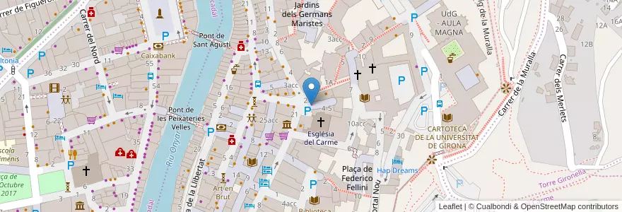 Mapa de ubicacion de La Simfonia en 스페인, Catalunya, 지로나, Gironès, 지로나.