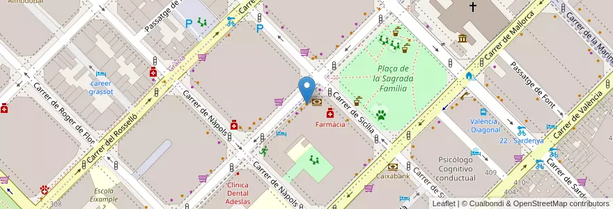 Mapa de ubicacion de La Solana Gallega en Sepanyol, Catalunya, Barcelona, Barcelonès, Barcelona.