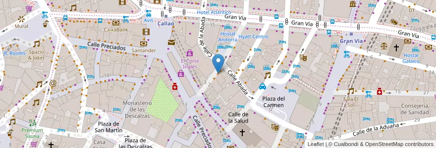 Mapa de ubicacion de La Soleá en إسبانيا, منطقة مدريد, منطقة مدريد, Área Metropolitana De Madrid Y Corredor Del Henares, مدريد.