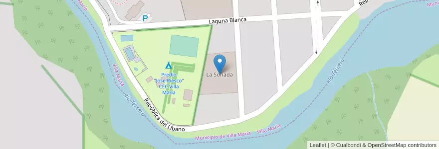 Mapa de ubicacion de La Soñada en アルゼンチン, コルドバ州, Departamento General San Martín, Pedanía Villa María, Municipio De Villa María, Villa María.