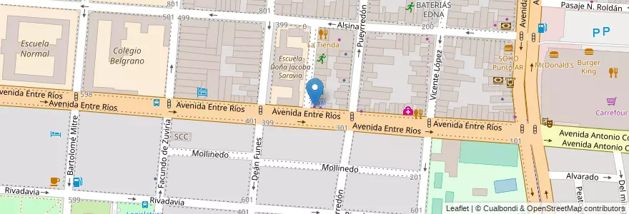 Mapa de ubicacion de La Spezia en アルゼンチン, サルタ州, Capital, Municipio De Salta, Salta.