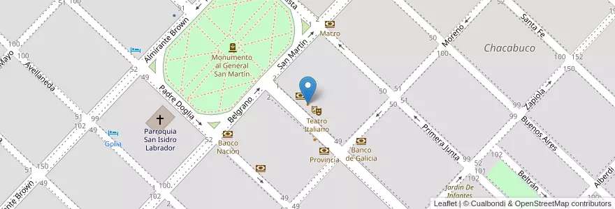 Mapa de ubicacion de La Strada en الأرجنتين, بوينس آيرس, Partido De Chacabuco, Chacabuco.