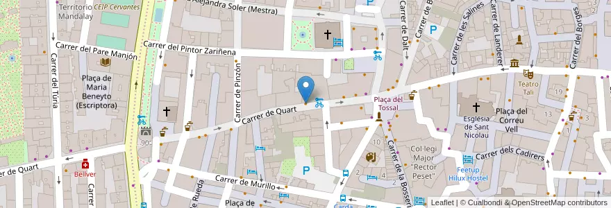 Mapa de ubicacion de La Strada en Spain, Valencian Community, Valencia, Comarca De València, Valencia.