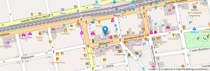 Mapa de ubicacion de La Strada en Arjantin, Buenos Aires, Partido De La Matanza, Ramos Mejía.