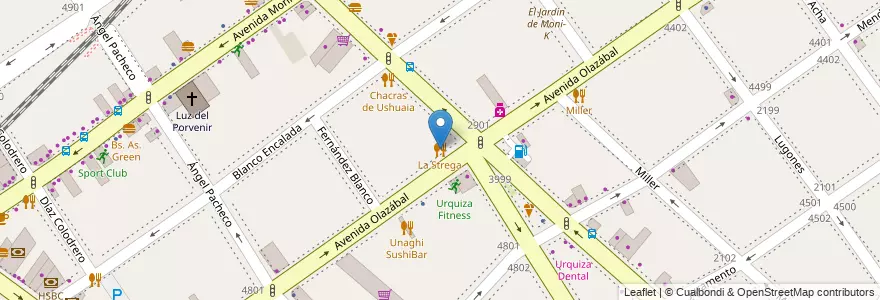 Mapa de ubicacion de La Strega, Villa Urquiza en آرژانتین, Ciudad Autónoma De Buenos Aires, Comuna 12, Buenos Aires.