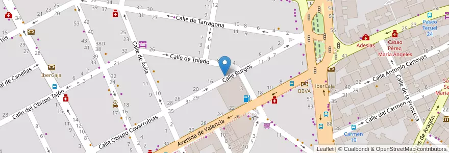 Mapa de ubicacion de La sucursal en España, Aragón, Zaragoza, Zaragoza, Zaragoza.