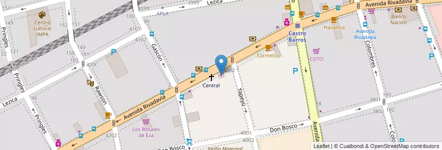 Mapa de ubicacion de La Sud America, Almagro en Argentinië, Ciudad Autónoma De Buenos Aires, Comuna 5, Buenos Aires.