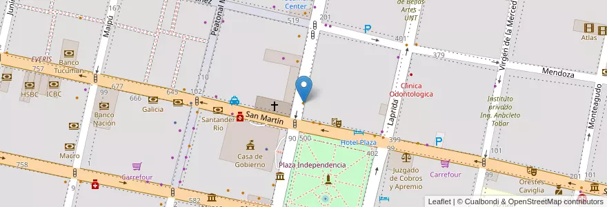 Mapa de ubicacion de La Superpanchería en アルゼンチン, トゥクマン州, San Miguel De Tucumán, Departamento Capital, San Miguel De Tucumán.