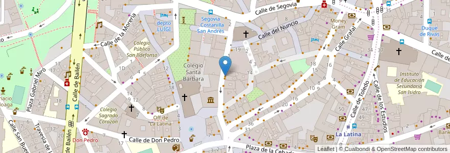 Mapa de ubicacion de La Taberna Chica en Espagne, Communauté De Madrid, Communauté De Madrid, Área Metropolitana De Madrid Y Corredor Del Henares, Madrid.