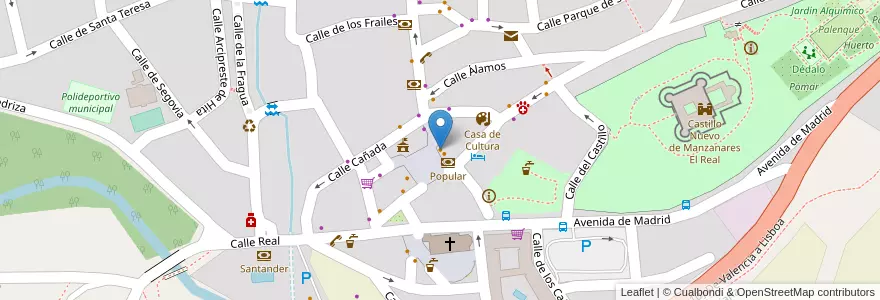 Mapa de ubicacion de La Taberna de Antioquia en Испания, Мадрид, Мадрид, Cuenca Alta Del Manzanares, Manzanares El Real.