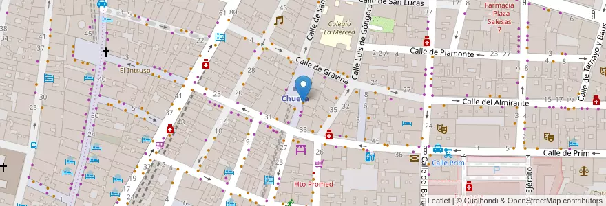 Mapa de ubicacion de La Taberna de Chueca en Испания, Мадрид, Мадрид, Área Metropolitana De Madrid Y Corredor Del Henares, Мадрид.